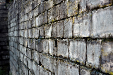Grey brick wall background