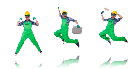 Industrial worker isolated on the white background