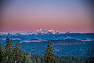 Sunrise in the mountains