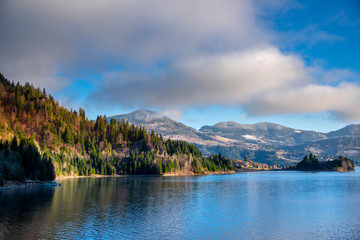 Colibita Lake in a sunny day, Romania