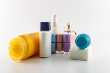 Personal care kit. Photo was taken in the studio against white background.