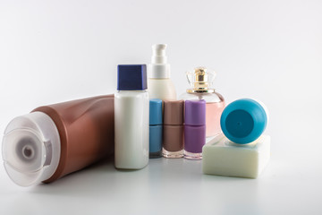 Personal care kit. Photo was taken in the studio against white background.