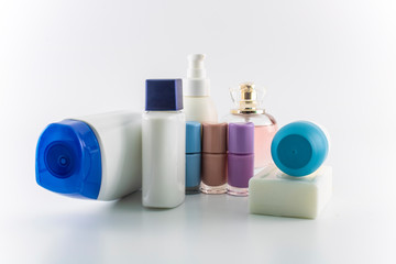 Personal care kit. Photo was taken in the studio against white background.