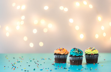 cupcakes on with white background