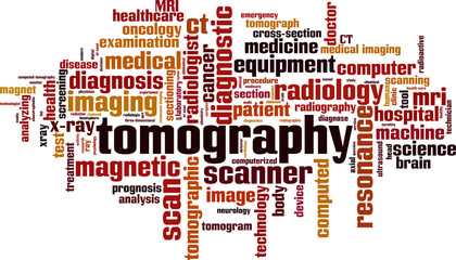 Obraz premium Tomography word cloud