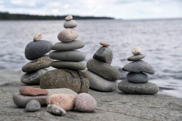 stone stacks at the lake 1