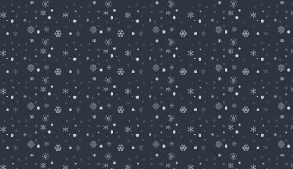 Snowflakes vector seamless pattern. Snowfall christmas repeat backdrop. Seamless pattern christmas snowfall, backdrop winter snowflake illustration