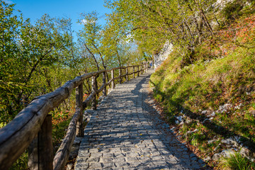 Autumn landscape in Plitvice Lakes Park, Croatia