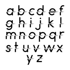 set Initial letter logo cut into two parts