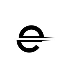 Initial letter e logo cut into two parts