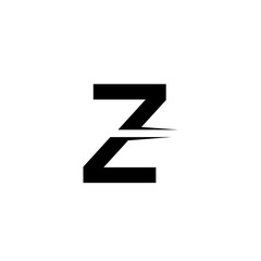 Initial letter z logo cut into two parts