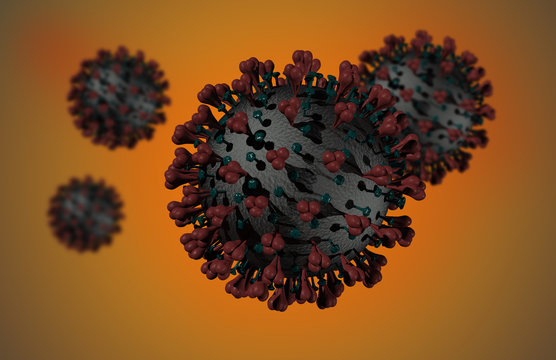 Artistic 3D rendered illustration of Corona virus 2019-nCoV