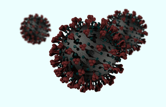 Artistic 3D rendered illustration of Corona virus 2019-nCoV