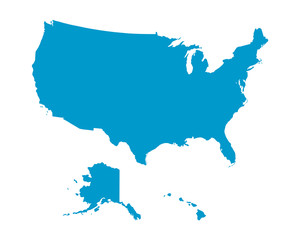 United States Of America Or USA Vector Illustration Map