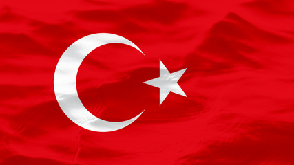 Waves Texture On Turkey Flag, Background