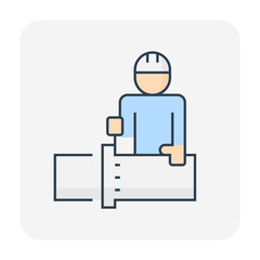 pipeline construction icon