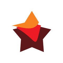 red color star motion logo design