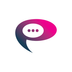 color chat art logo design