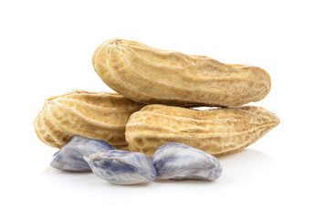 Peanuts isolated on white background