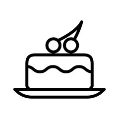 Birthday cake line icon