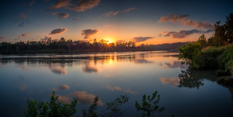 Panoramic River Sunrise
