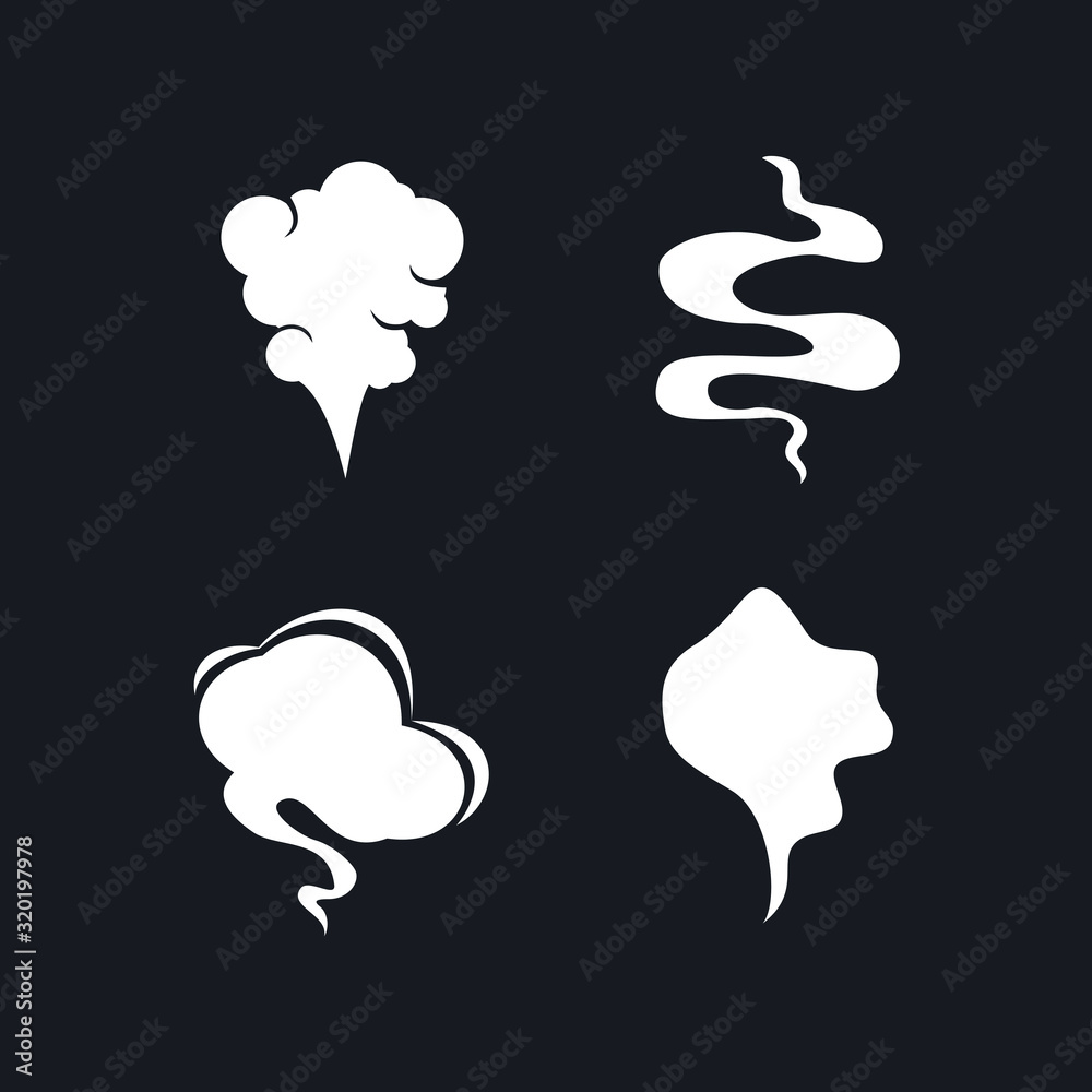 Aufkleber hot steam icon template color editable. set of smoke vector icon. aroma smell set symbol vector sign