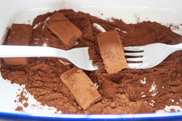 生チョコレート作り