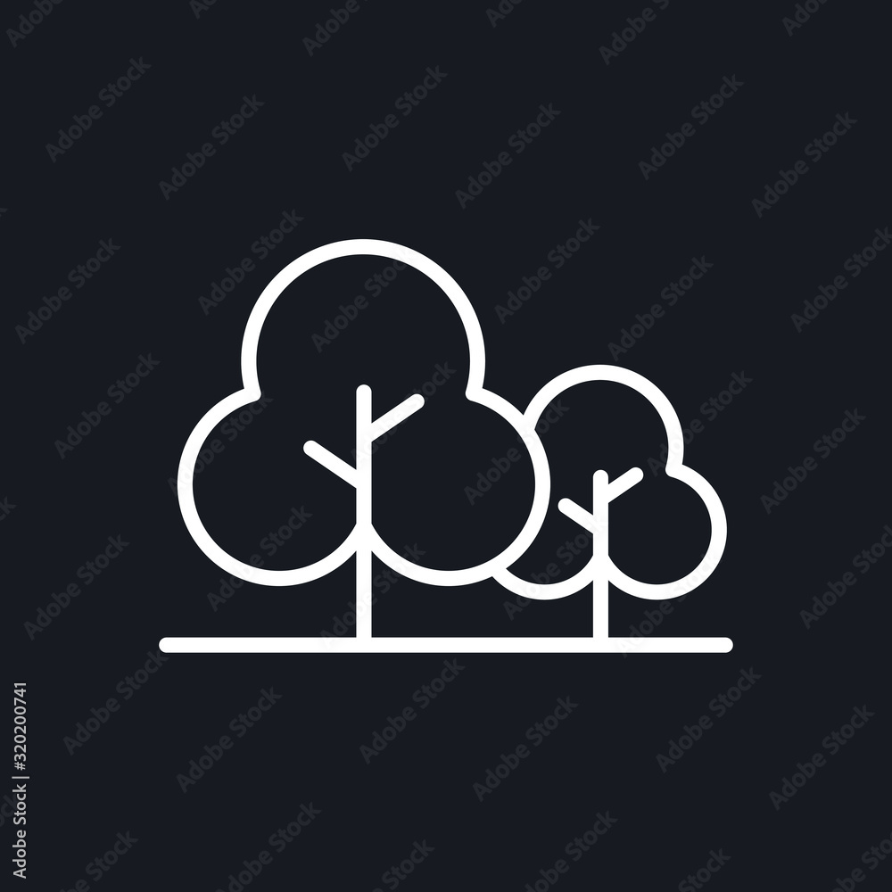 Leinwandbilder tree set icon template color editable. forest tree symbol vector sign isolated on white background illustration for graphic and web design.