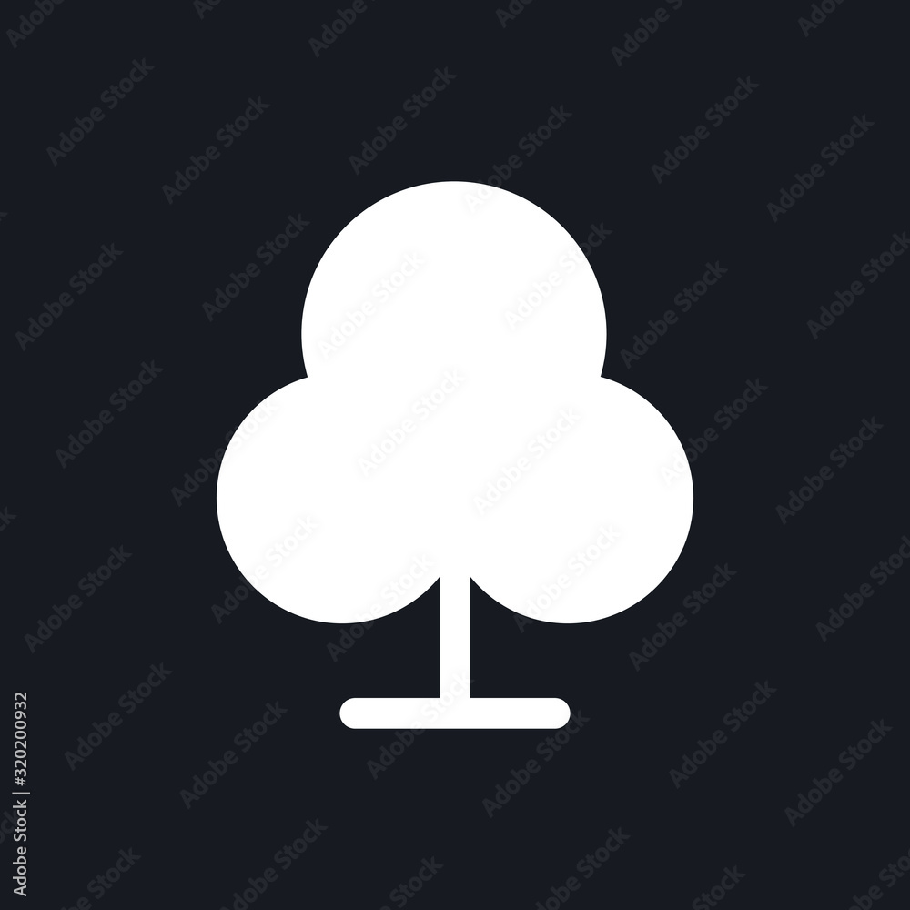 Leinwandbilder tree set icon template color editable. forest tree symbol vector sign isolated on white background illustration for graphic and web design.
