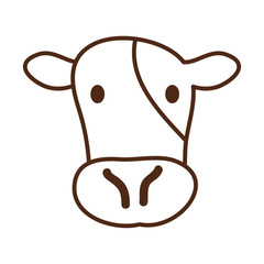 cute cow farm animal character