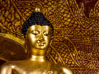 Phra Singh Buddha statue,Buddha images are Chiang Saen art.Presumably built on B.E. 1888.