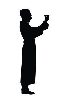 Scientist silhouette vector
