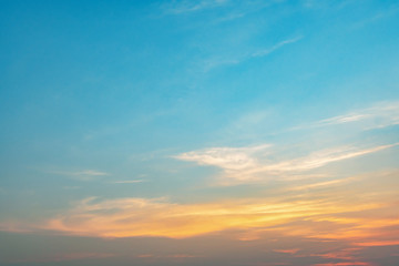 Fototapeta na wymiar beautiful sky sunset with cloud