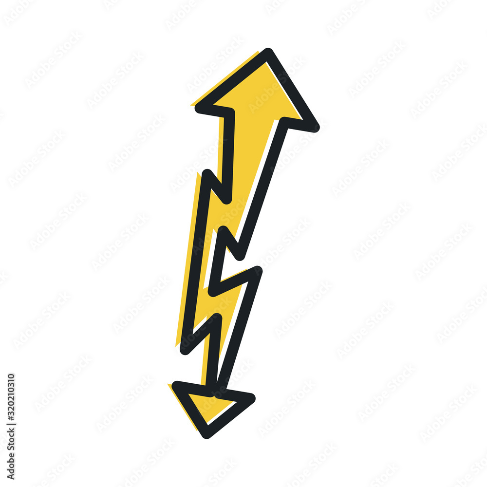 Leinwandbilder set lightning bolt. thunderbolt icon template color editable. lightning strike symbol vector sign is