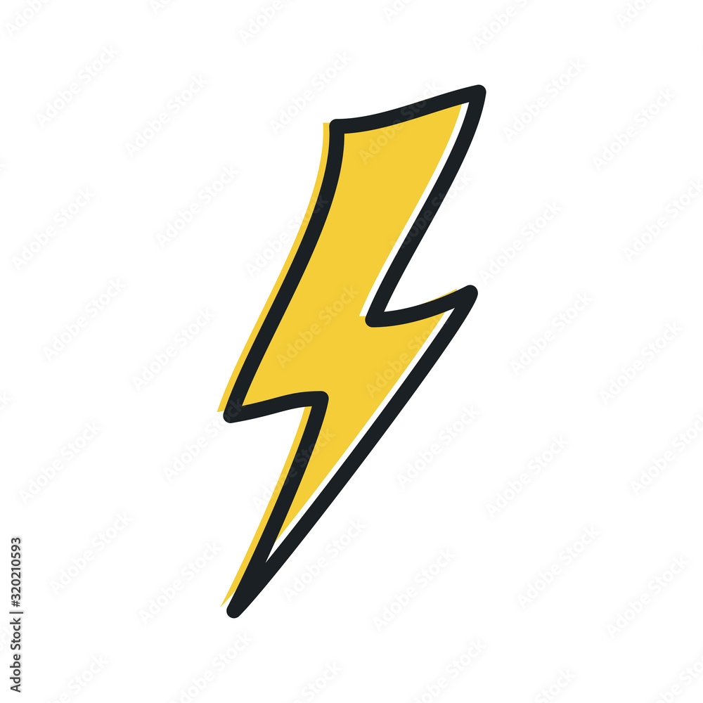 Leinwandbilder Set Lightning bolt. Thunderbolt icon template color editable. lightning strike symbol vector sign isolated on white background illustration for graphic and web design.