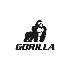 Gorilla logo design illustration, Gorilla vector