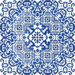 Ethnic ceramic tile in portuguese azulejo.