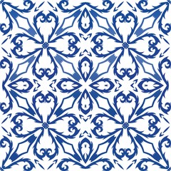 Fototapeta premium Portuguese vintage azulejo tiles.