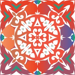 Antique ornate tiles talavera mexico.