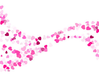 Hearts confetti flying vector background graphic design.