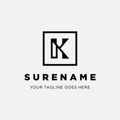 Initial letter K typography logo design company industrial and real estate logo vector icon illustration custom logo design vector