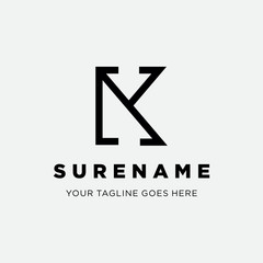 Initial letter K typography logo design company industrial and real estate logo vector icon illustration custom logo design vector