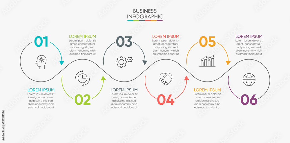 Wall mural business data visualization. timeline infographic icons designed for abstract background template mi
