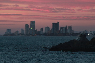  pink sunset in Mazatlan sinaloa Mexico