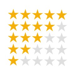 Obraz premium 5 star rating icon vector illustration