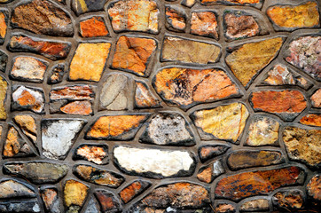 Wet mottled stone wall background