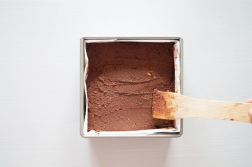 チョコレートブラウニー作り