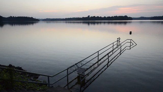 Aug 12/2018 Sunset at Upper Seletar Reservoir 4k video