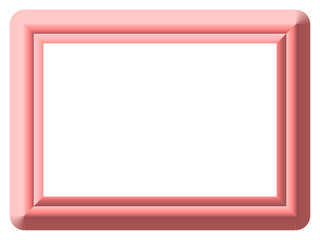 wooden frame isolated on white background