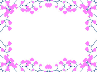 frame with hearts